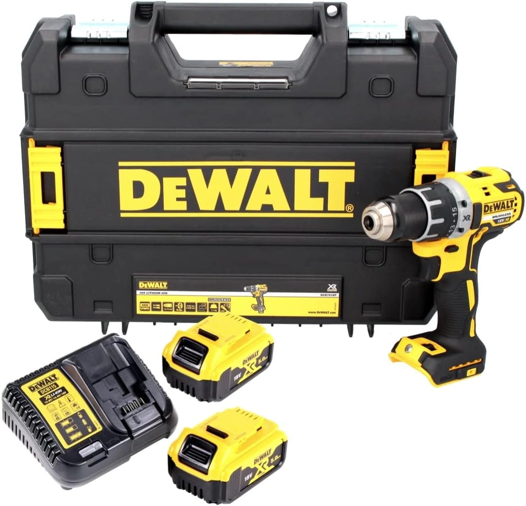 Wiertarko-wkrętarka DEWALT – akumulator 5,0 Ah, napięcie 18 V, do zgodnych urządzeń lub pojazdów