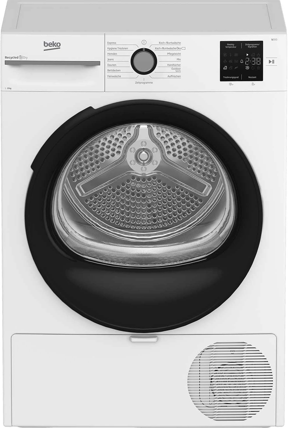 Suszarka do ubrań Beko BM3T38220X – pompa ciepła, kolor biały, do codziennego zastosowania