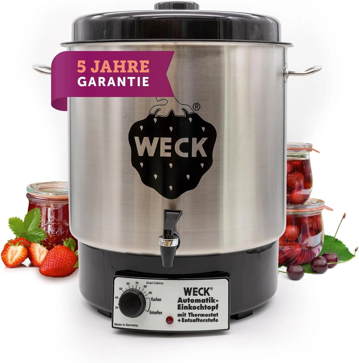 Akcesorium kuchenne Weck – moc 1800 W, pojemność 30 l, napięcie 230 V, do codziennego zastosowania