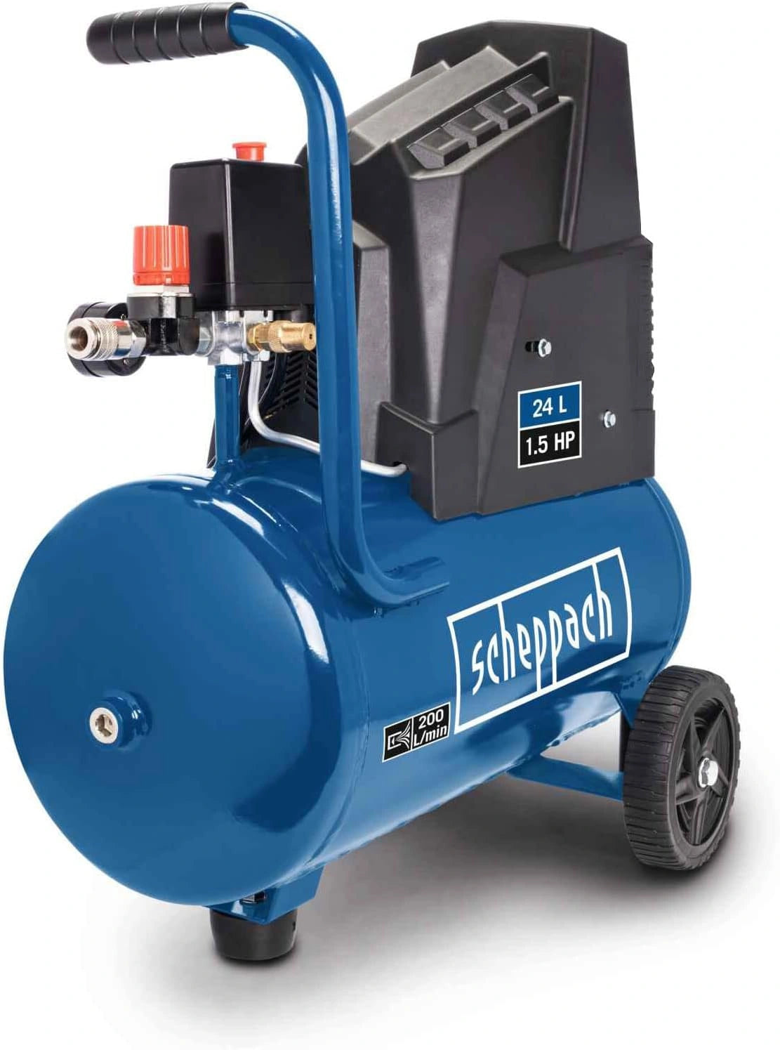 Kompresor SCHEPPACH – moc 1100 W, pojemność 24 l, do codziennego zastosowania