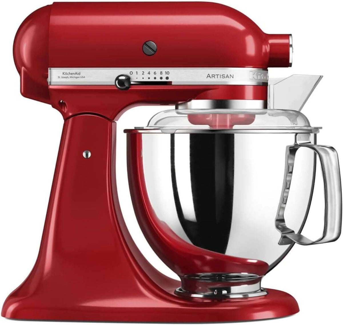 Robot kuchenny KitchenAid – kolor czerwony i biały, pojemność 4,8 l, do codziennego zastosowania