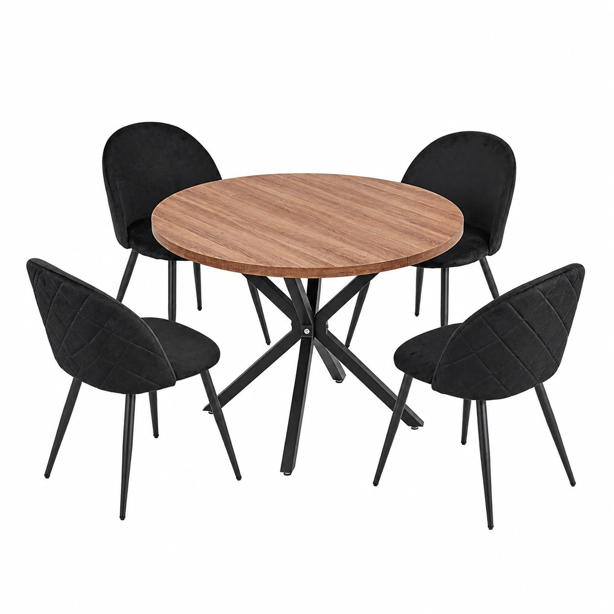 ensemble-table-ronde-100-cm-et-4-chaises-velours-nordique-exvmuo8204qv