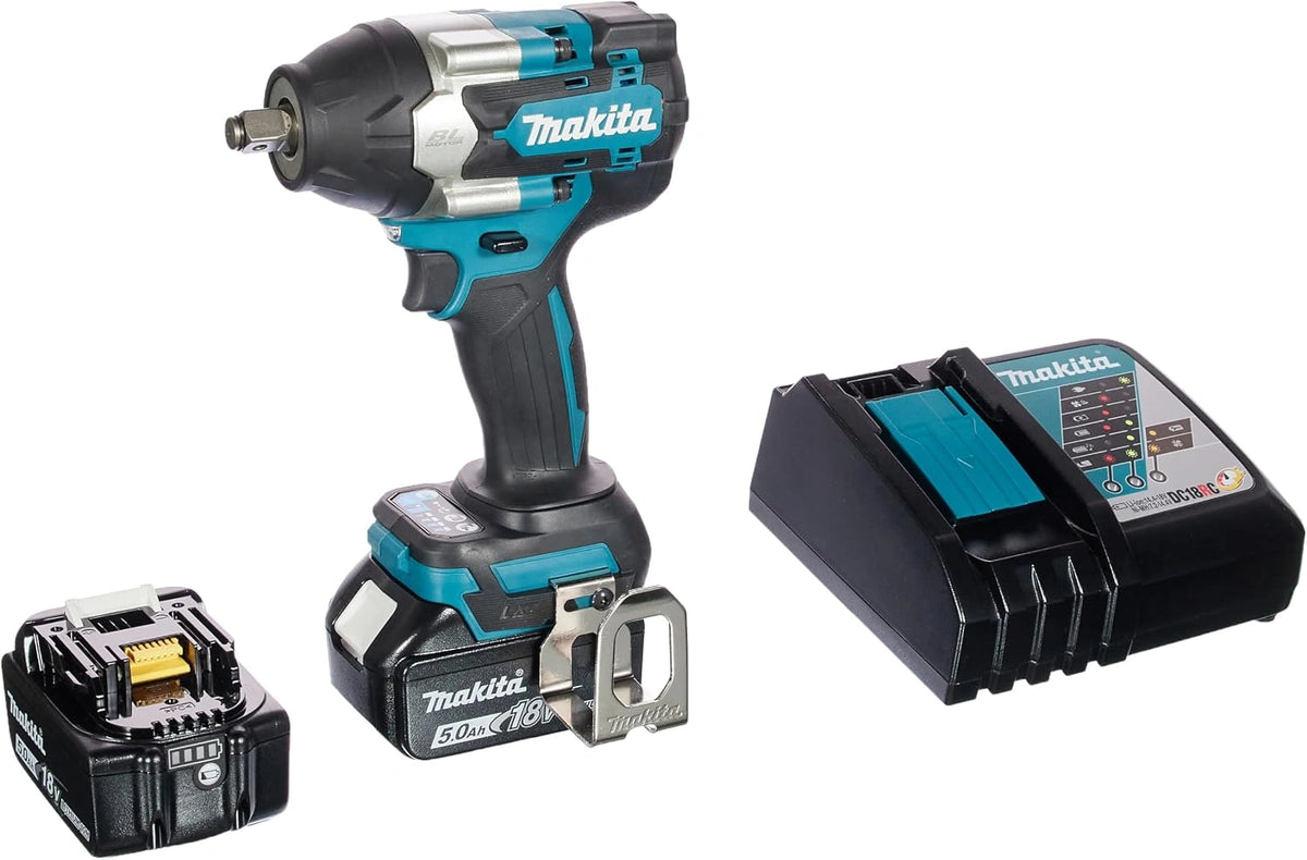 Produkt użytkowy Makita DTW700RTJ – akumulator 5,0 Ah, napięcie 18 V, do codziennego zastosowania