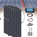 Zestaw fotowoltaiczny – kolor czarny, moc 200 W, napięcie 12 V, do instalacji balkonowej