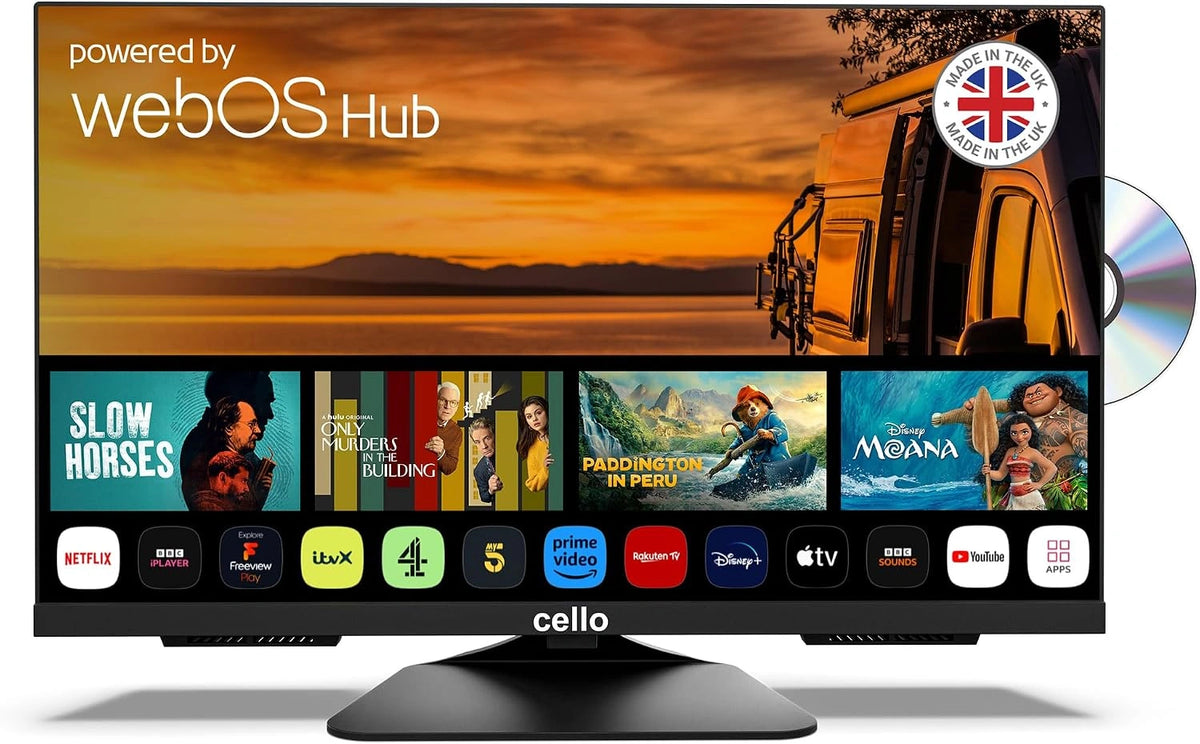 Telewizor Cello – napięcie 12 V, do domu lub pojazdu rekreacyjnego