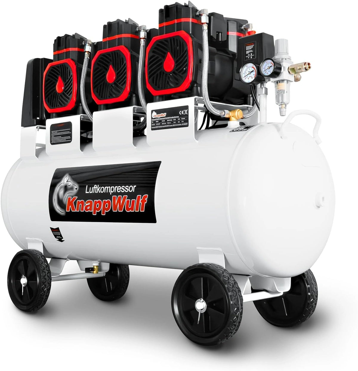Kompresor KnappWulf – moc 3300 W, pojemność 100 l, napięcie 230 V, do codziennego zastosowania