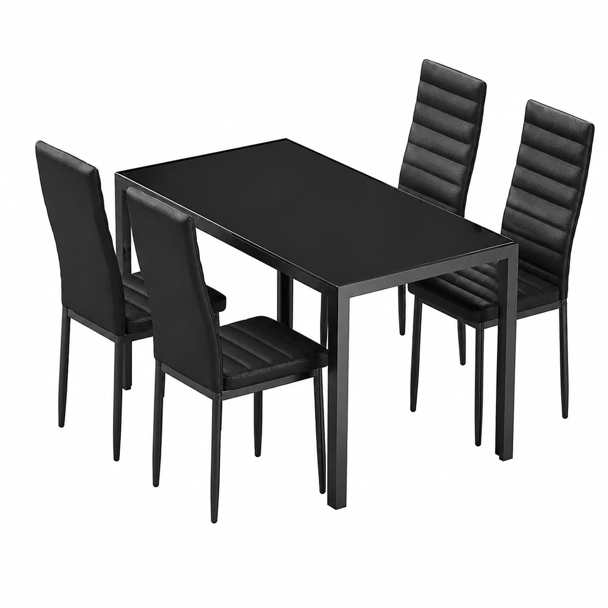 table-a-manger-rectangulaire-en-verre-avec-chaises-en-similicuir-noires-qxjcub8196vi