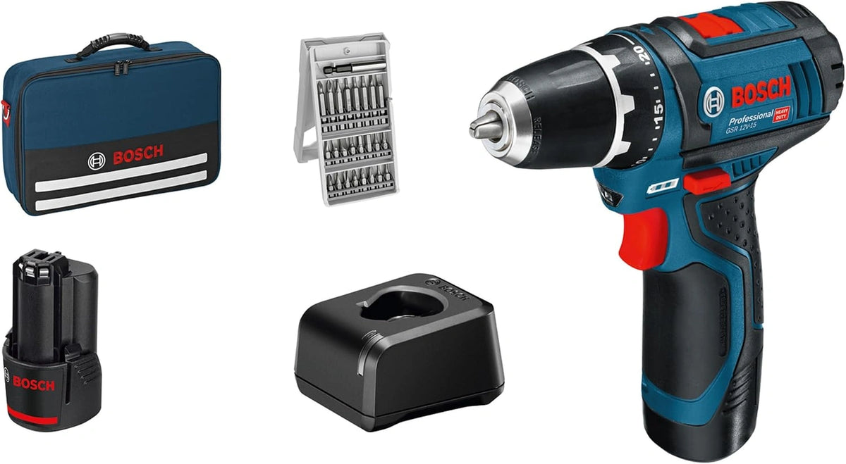 Wiertarko-wkrętarka Bosch Professional – akumulator 2,0 Ah, napięcie 12 V, do zgodnych urządzeń lub pojazdów