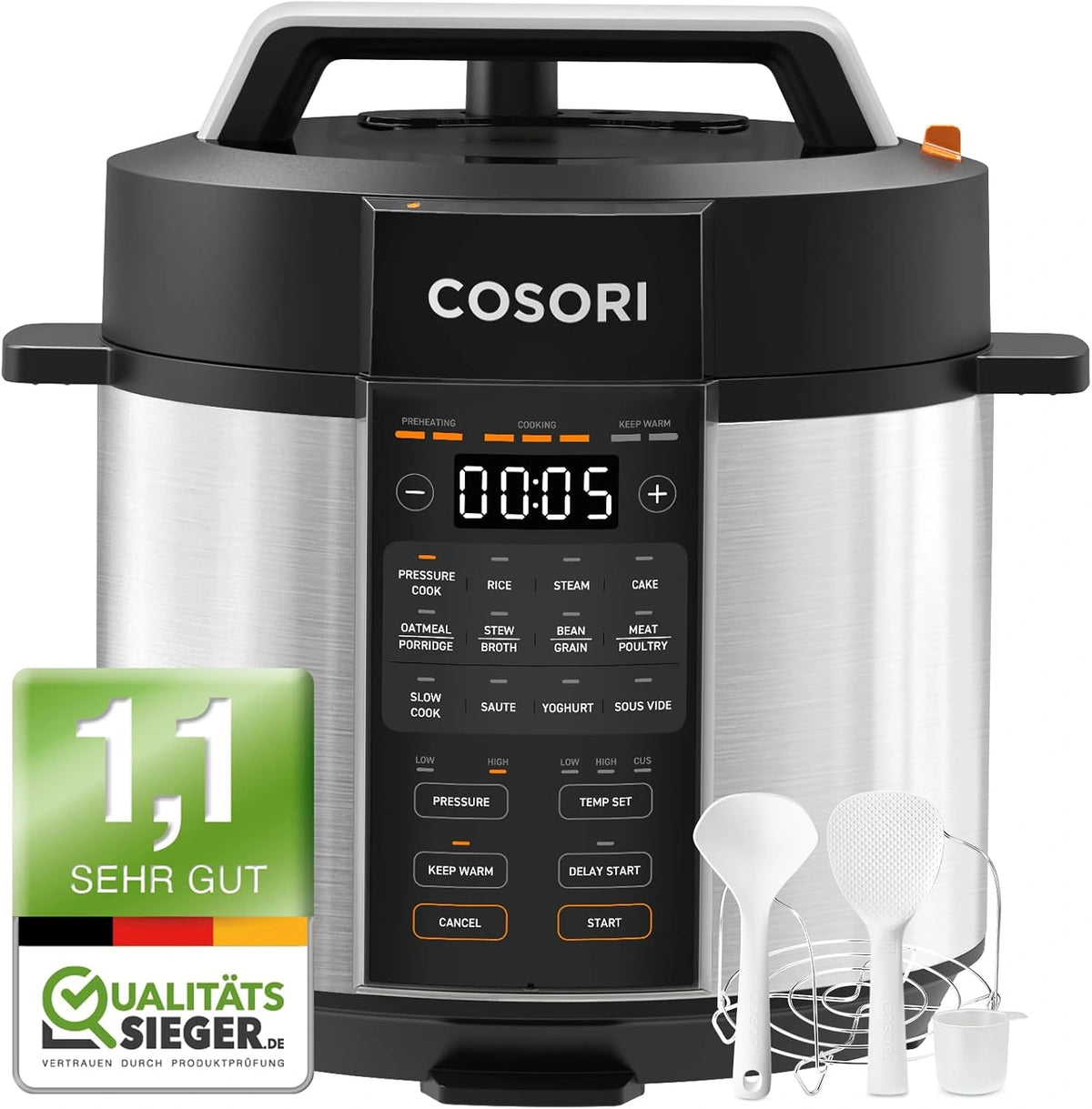 Produkt użytkowy Cosori – kolor czarny, pojemność 5,7 l, do codziennego zastosowania